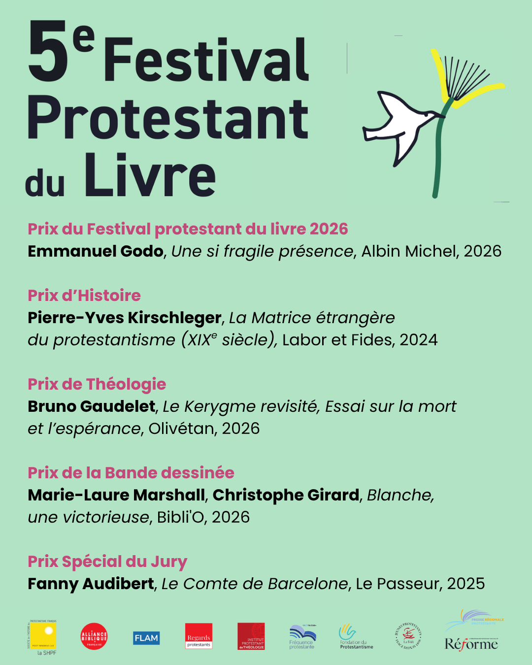 Affiche des lauréats 2026